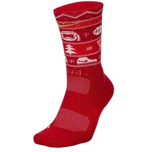 Nike Elite Santa socks (one pair). Size Large basketball socks. Dri-fit.